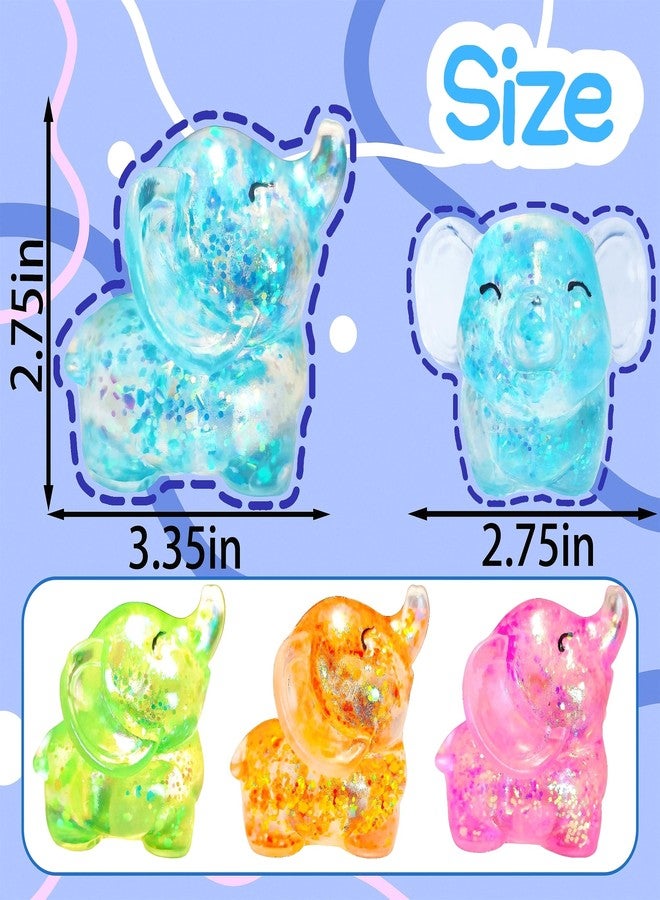 EVDERS 1Pcs Elephant Squishy Fidget Toys Squishy Stress Balls for Adults Sugar Stress Ball Sensory Toys Stress Relief Toy Squeeze Ball Party Favors for Kids, Easter Basket Stuffers (Blue) - Image 2